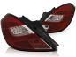 Preview: LED Lightbar Rückleuchten für Opel Corsa D (3-Türer) Bj. 06-14 Rot/Chrom